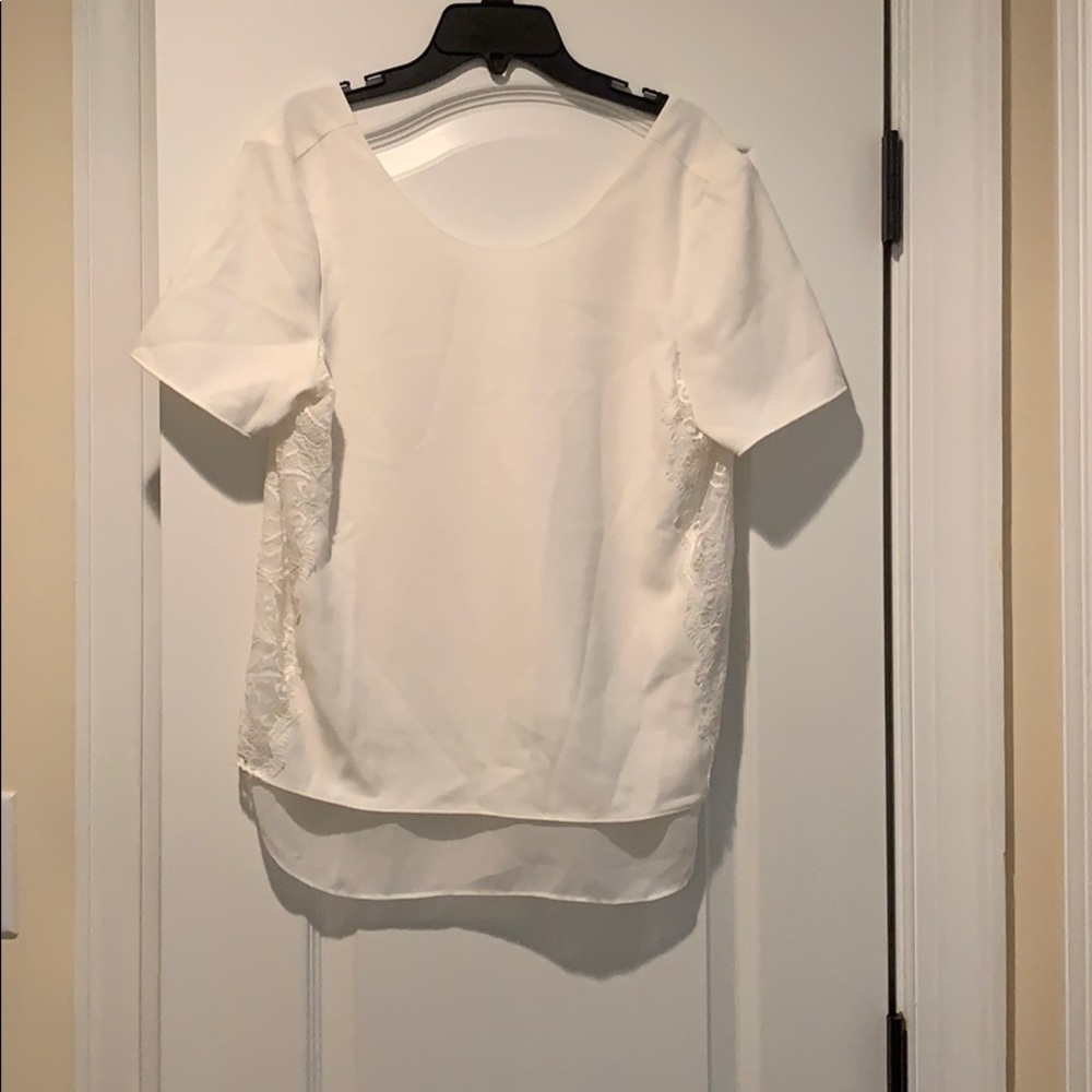 Cooper and Ella cocktail top with fun lace detail